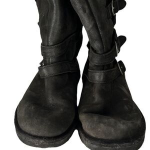 UGG Women's Becket Black Leather Boots‎ 1005380 Moto